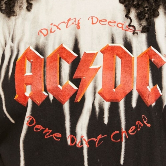 Forever 21 ACDC Paint Splatter Print Graphic Band T-shirt - Picture 4 of 10